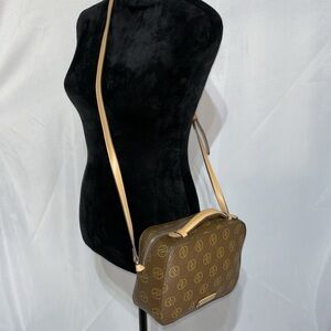 Adrienne Vittadini Brown Signature Crossbody Bag